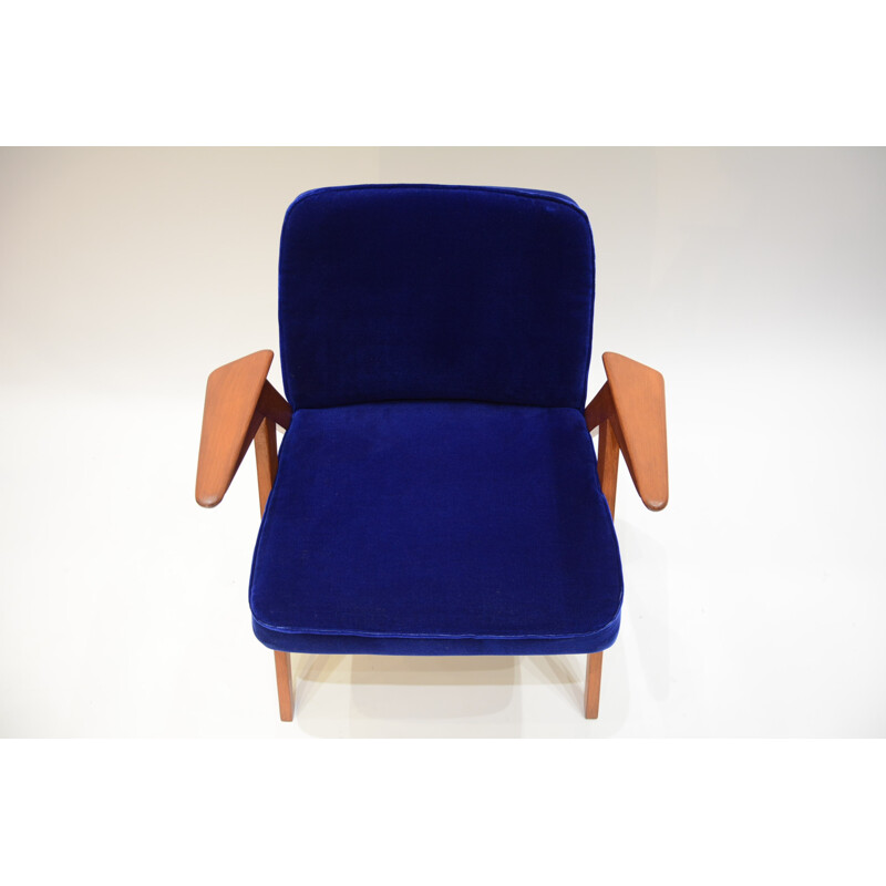 Blue armchair model BUNNY - 1960s