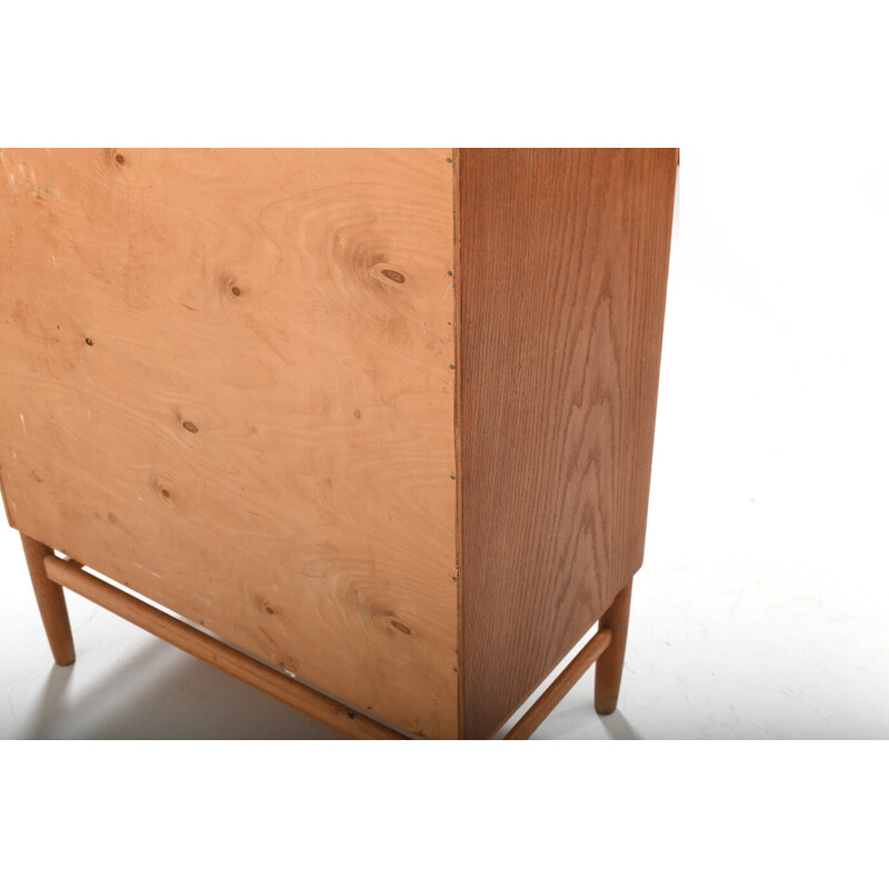 Vintage Talboy oakwood chest of drawers by Poul M. Volther for Fdb Møbler, 1950s