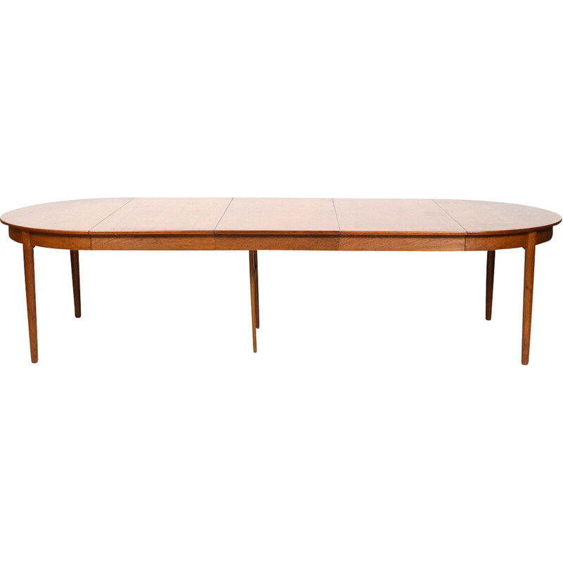 Vintage teak and oakwood dining table by Hans J. Wegner for Andreas Tuck, 1950s