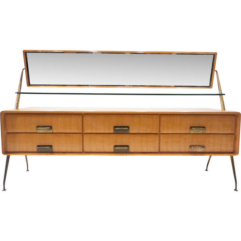 Mid-century gespiegeld dressoir van Silvio Cavatorta, Italië 1958