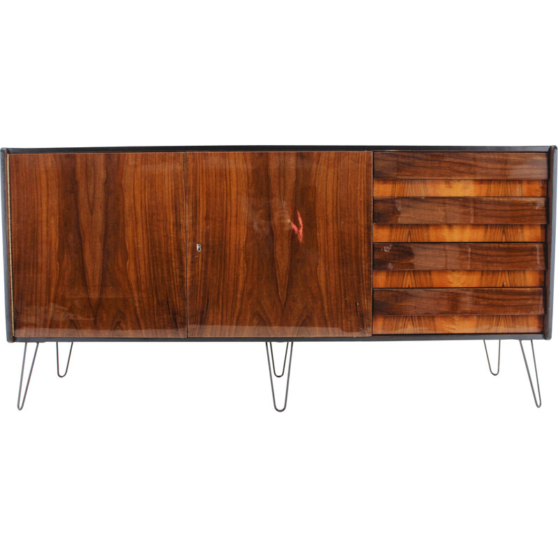 Vintage walnut sideboard by Jiri Jiroutek, Czechoslovakia 1960s