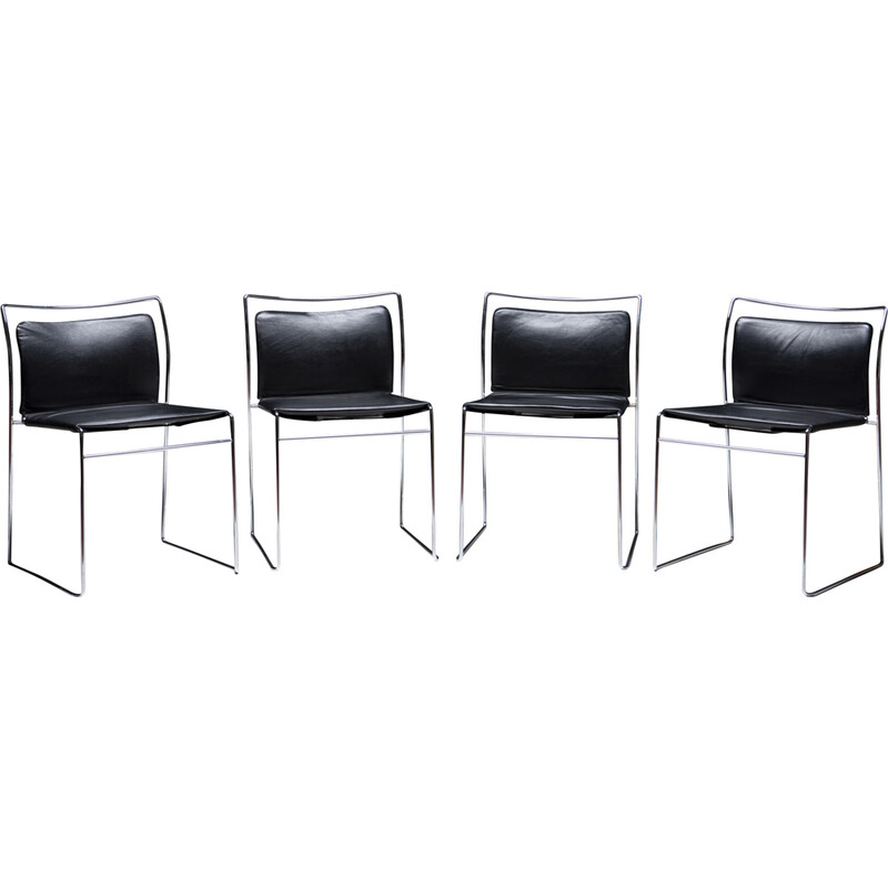 Set of 4 vintage "Tulu" chairs by Kazuhide Takahama for Gavina, Italy 1960