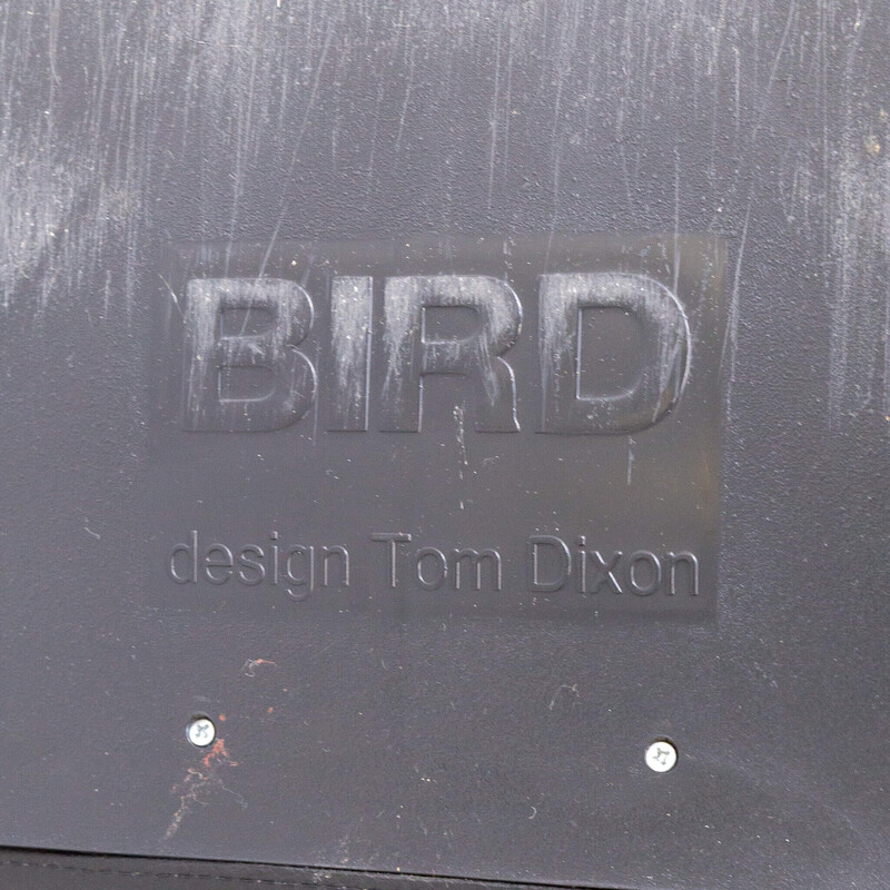 Vintage Bird armchair in black leather by Tom Dixon for Cappellini, 1990s