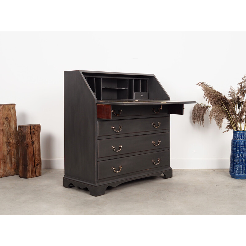 Vintage mahogany and metal secretary, Denmark 1960s