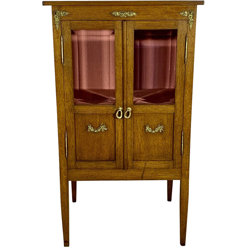 Vintage Art Deco oakwood display cabinet, 1925