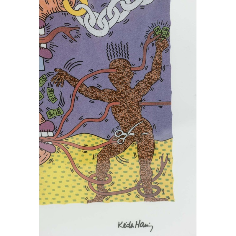 Vintage silkscreen by Keith Haring, 1990