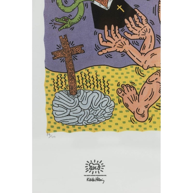 Sérigraphie vintage par Keith Haring, 1990