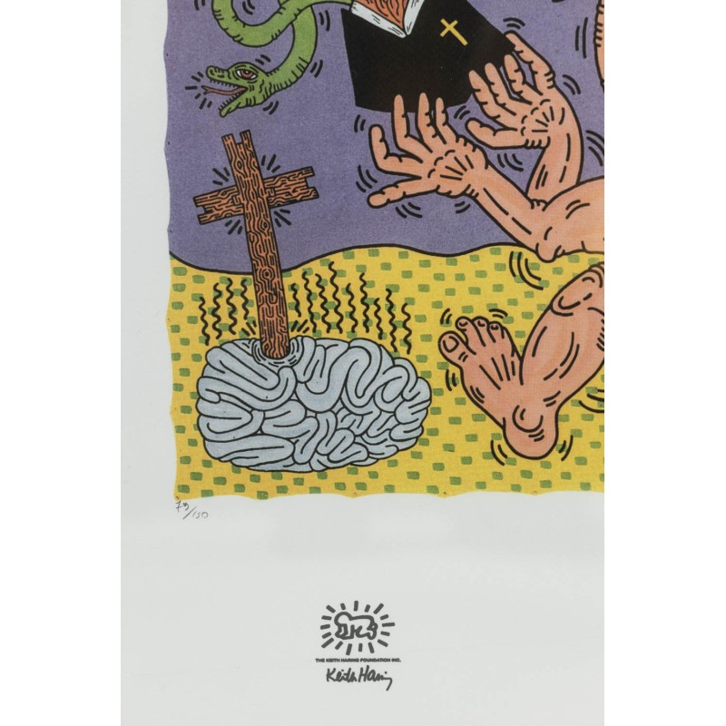 Vintage silkscreen by Keith Haring, 1990