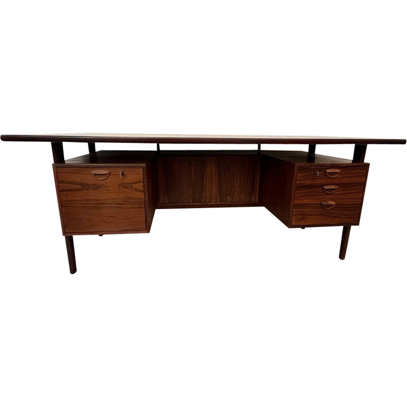 Bureau vintage en palissandre de Rio par Kai Kristiansen, Danemark 1960