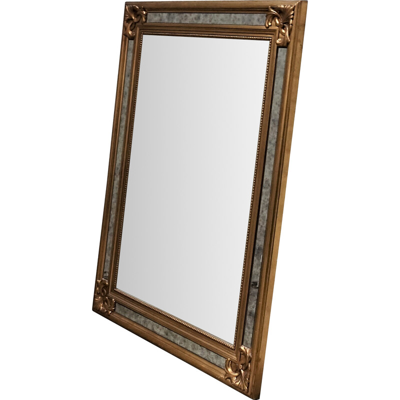 Vintage gilded mirror by Deknudt, 1970s