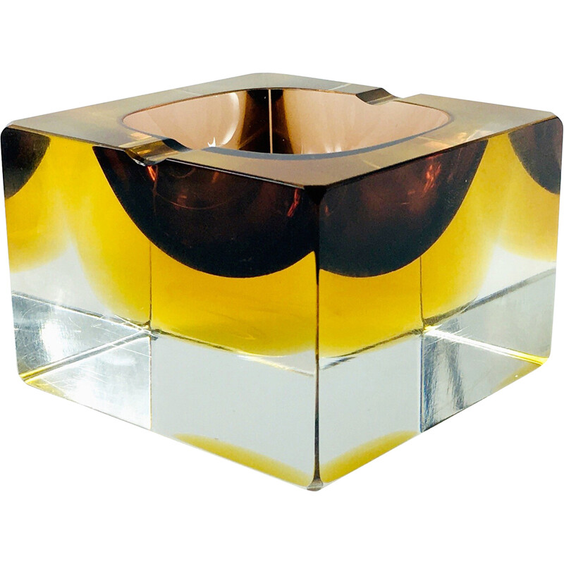 Vintage Murano glass ashtray by Flavio Poli for Seguso, Italy 1970s