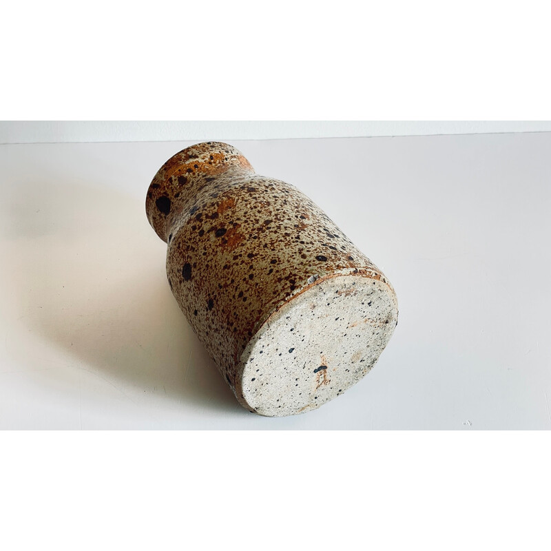 Vintage steengoed vaas in pyriet