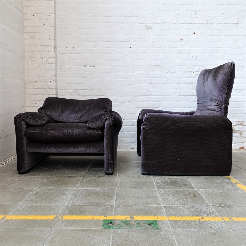 Vintage Maralunga armchair by Vico Magistretti for Cassina, 1970s
