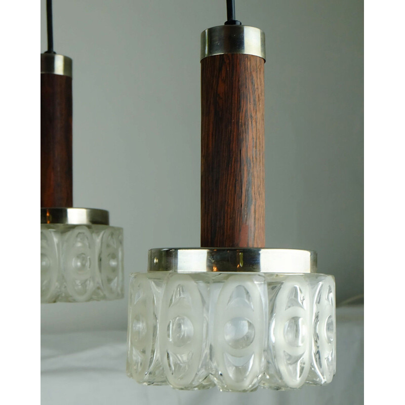 Mid-century cascade pendant lamp produced by Hillebrand  - 1960s