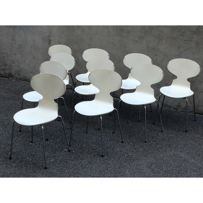 Set of ten chairs model Ant 3100 by Arne Jacobsen for Fritz Hansen - 1970s