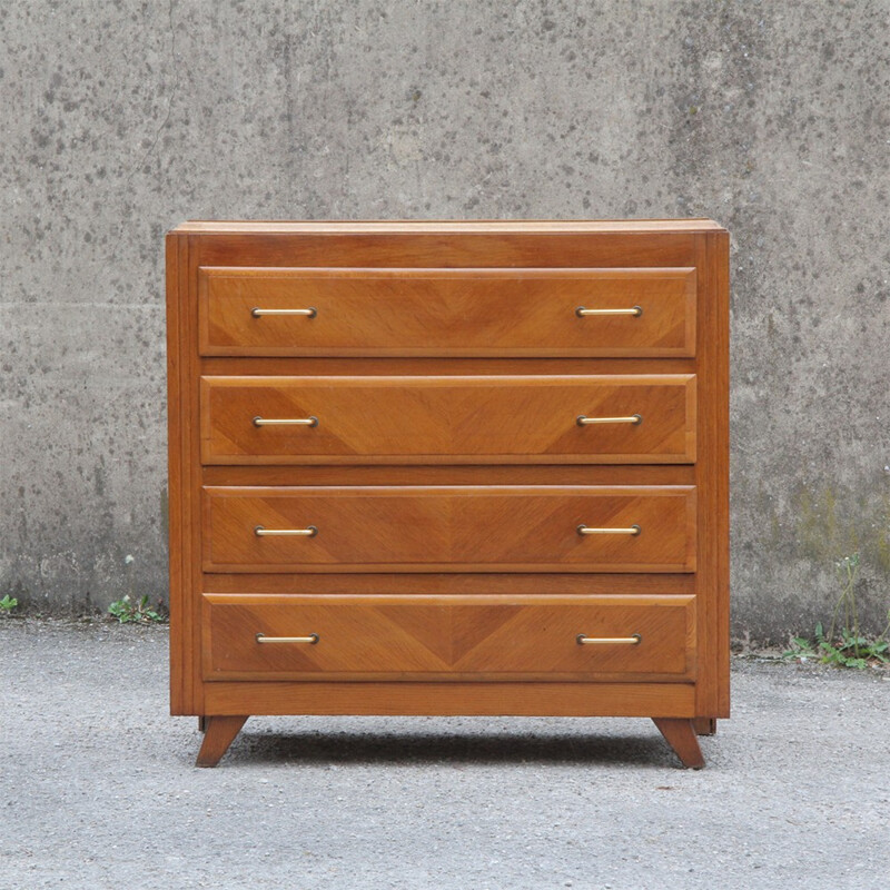 Vintage oakwood chest of drawers -1970s
