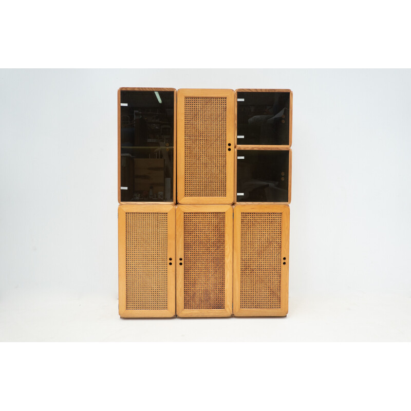 Ensemble de cubes modulaires vintage en bois par Derk Jan de Vries, Italie 1960