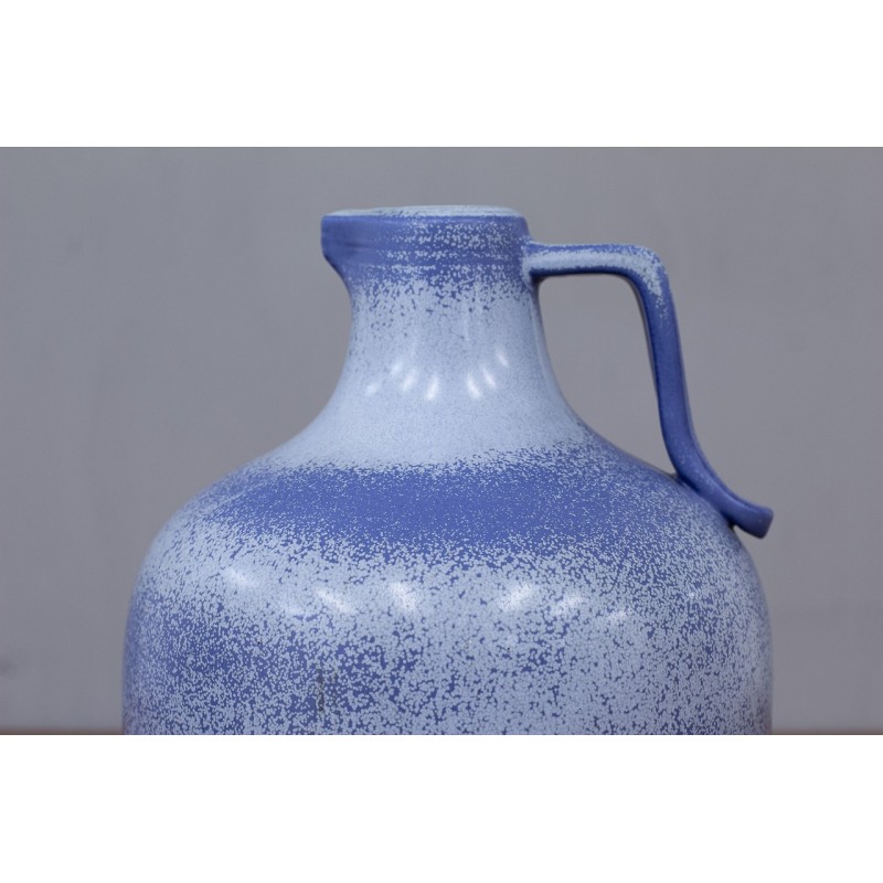 Pair of Scandinavian vintage blue ceramic vases by Gunnar Nylund for Rörstrand, Sweden 1940s