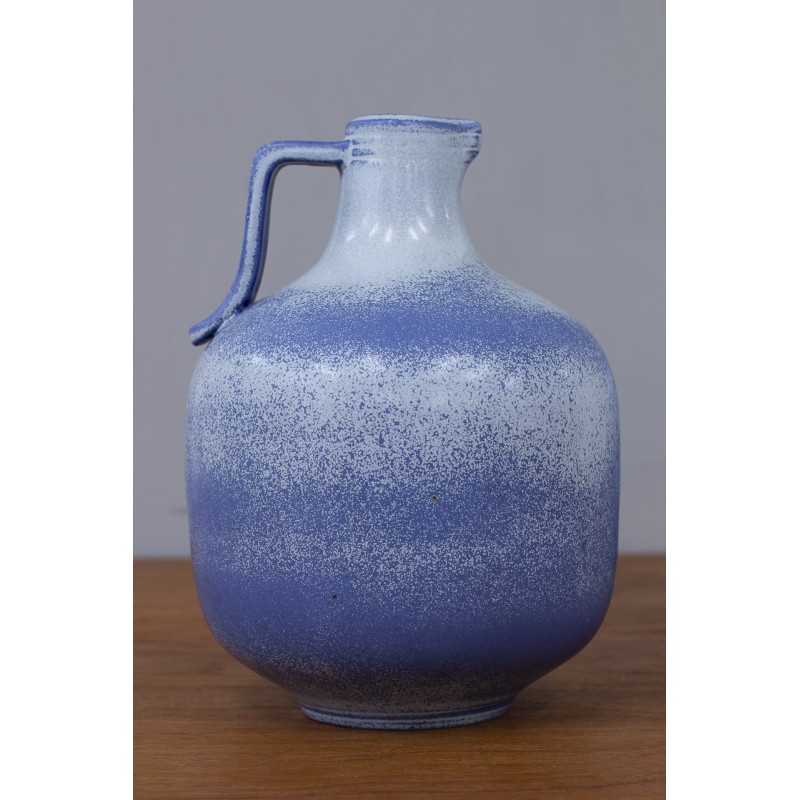 Paire de vases scandinaves vintage en céramique bleue de Gunnar Nylund pour Rörstrand, Suède 1940