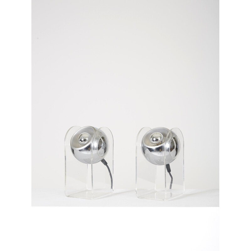 Pair of vintage 540 lamps by Gino Sarfatti for Arteluce, 1970s