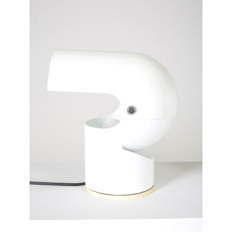 Pair of vintage Pileino lamps in white lacquered metal by Gae Aulenti for Artemide, Italy 1970s