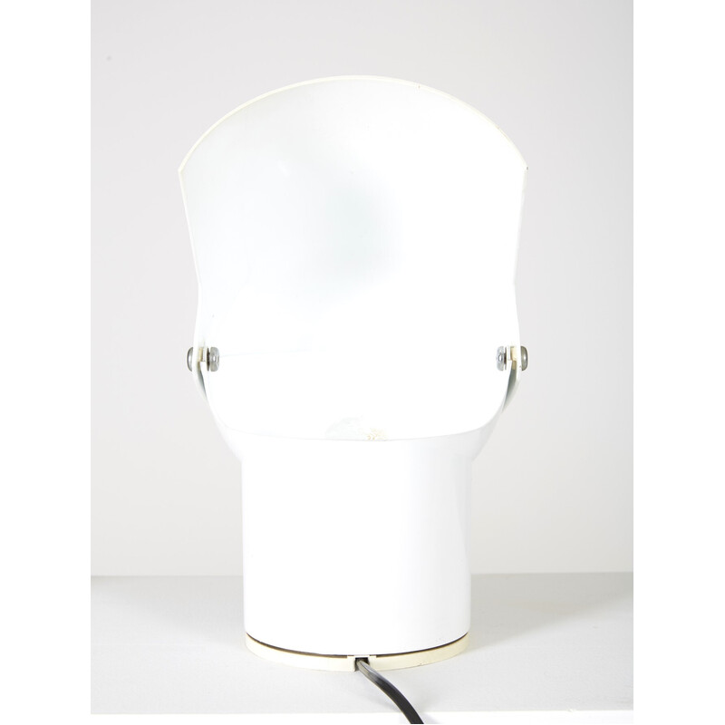 Coppia di lampade vintage Pileino in metallo laccato bianco di Gae Aulenti per Artemide, Italia 1970