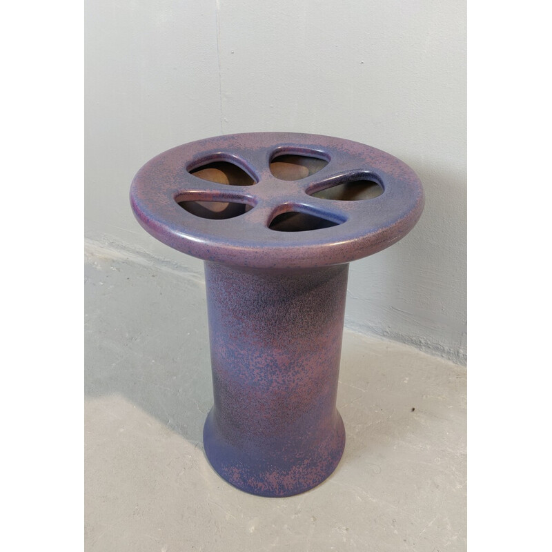 Vintage purple umbrella stand by Angelo Mangiarotti, 1970s