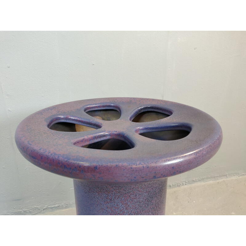 Vintage purple umbrella stand by Angelo Mangiarotti, 1970s