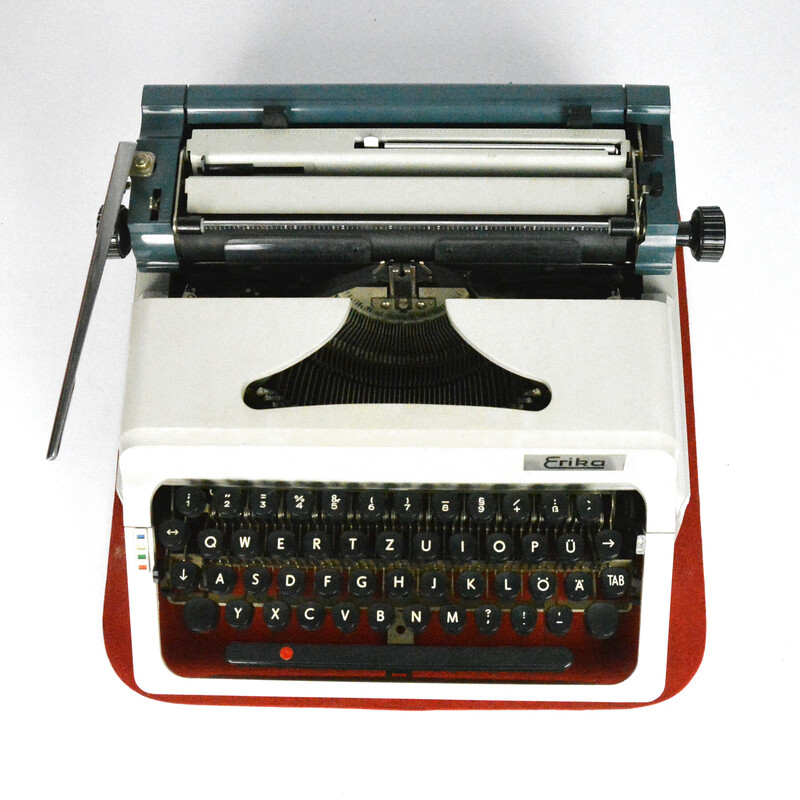 Vintage typewriter Erika for Veb Robotron Rechen- und Schreibtechnik Dresden, Germany 1976s