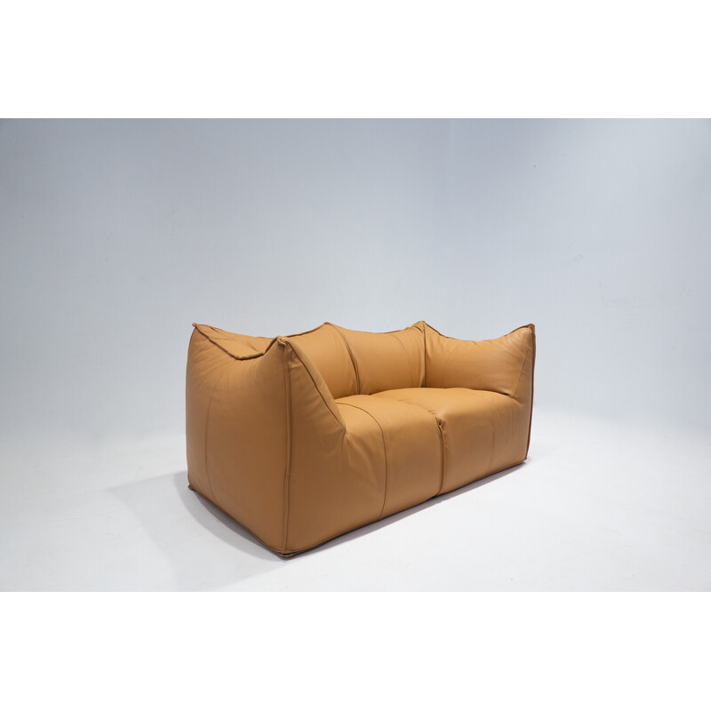 Vintage "Le sofa in cognac leather by Bellini for Italia, 1970s
