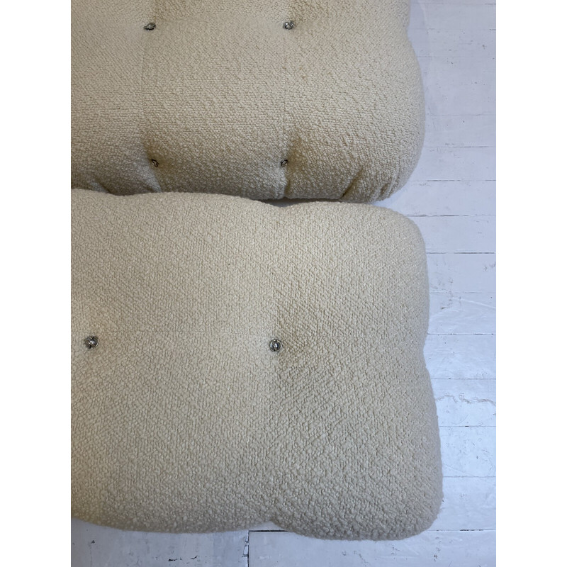 Poltrona vintage con pouf Camaleonda di Mario Bellini per C