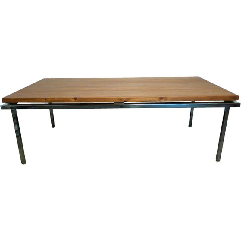 Table basse rectangulaire en bois - 1970
