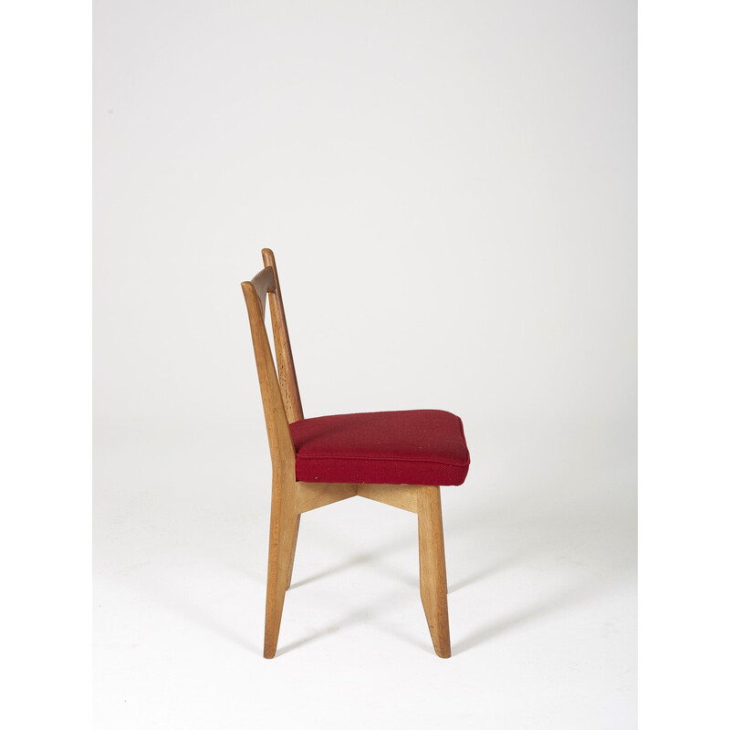 Paar vintage eiken stoelen van Guillerme en Chambron voor Votre Maison, 1960