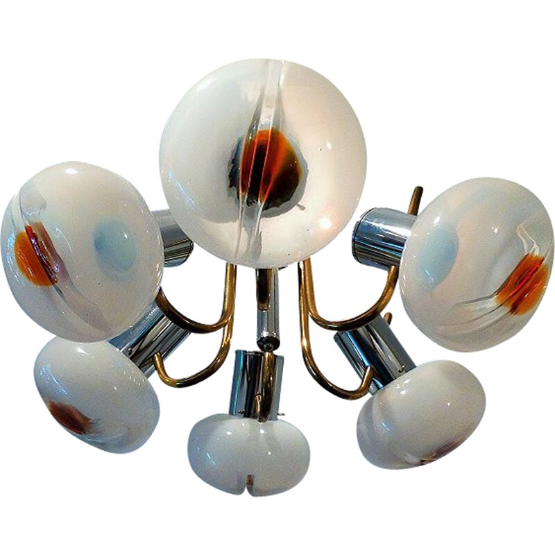 Italian chandelier Mazzega Gaetano Sciolari - 1970s