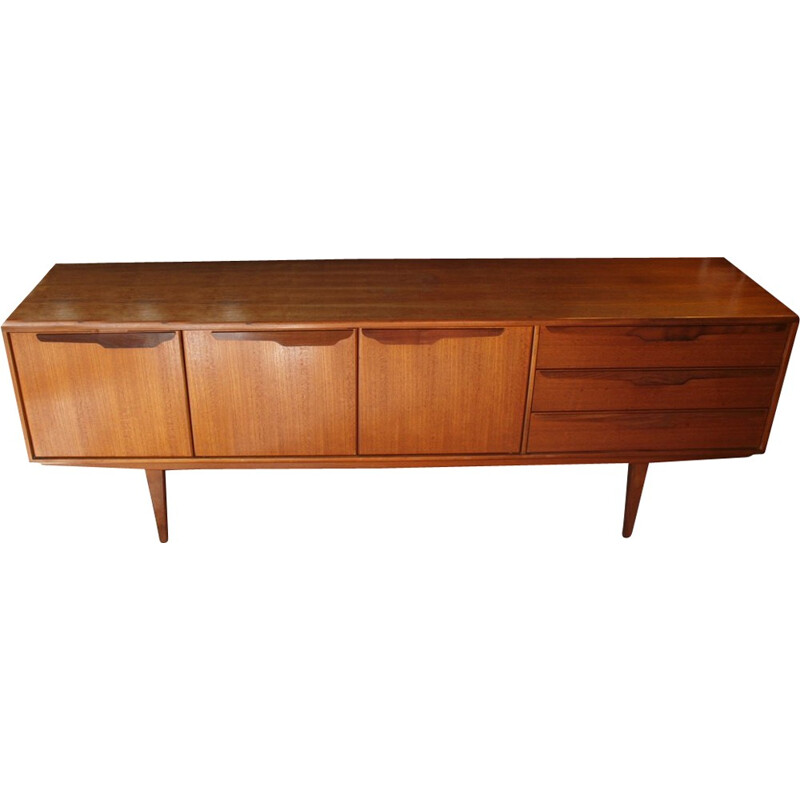 Sideboard in teak with 3 drawers and 3 leaf doors - 1960s