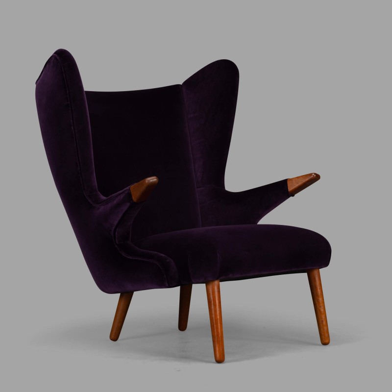 Danish vintage model 91 wingback armchair by Svend Skipper for Skipper Møbler, 1950