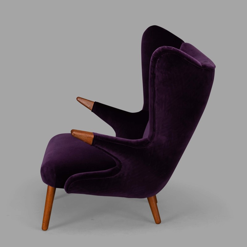 Danish vintage model 91 wingback armchair by Svend Skipper for Skipper Møbler, 1950