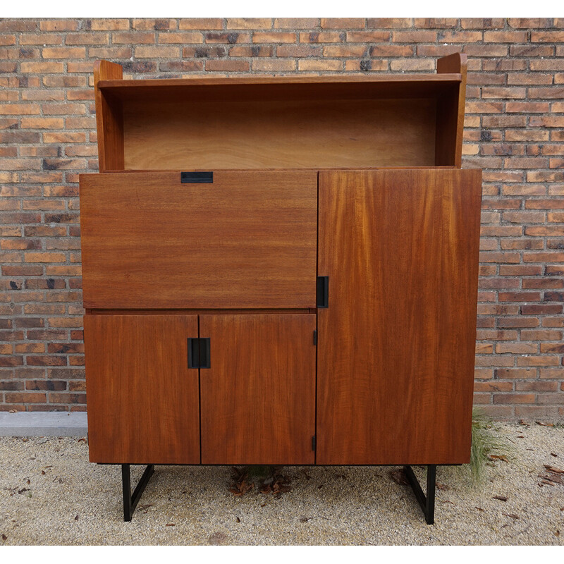 Vintage teak wall shelf by Cees Braakman for Pastoe, 1950s