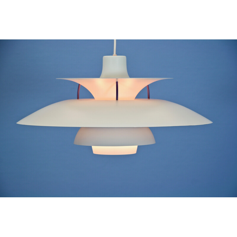 Vintage Ph5 pendant lamp in white by Poul Henningsen for Louis Poulsen, Denmark 1960s