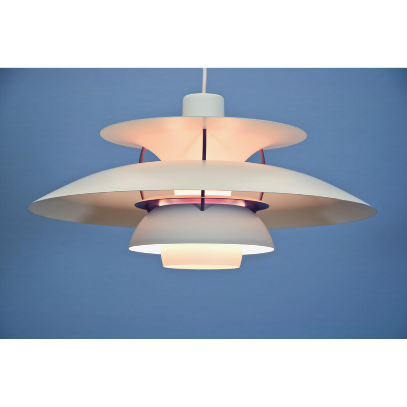 Vintage Ph5 pendant lamp in white by Poul Henningsen for Louis Poulsen, Denmark 1960s