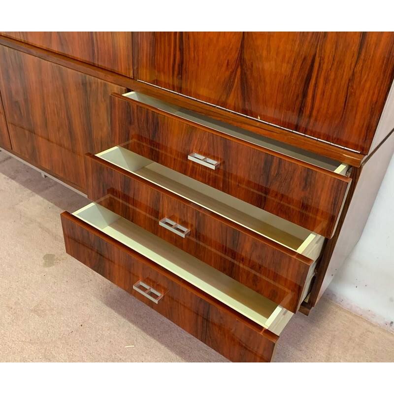 Vintage rosewood highboard, Belgium 1960-1970s