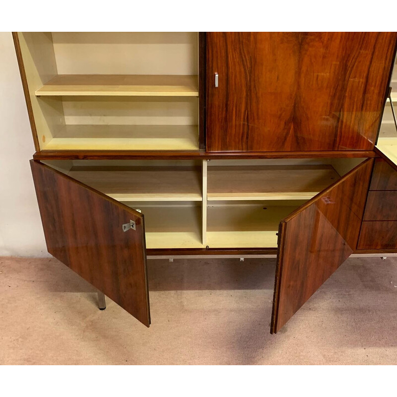 Vintage palissander highboard, België 1960-1970