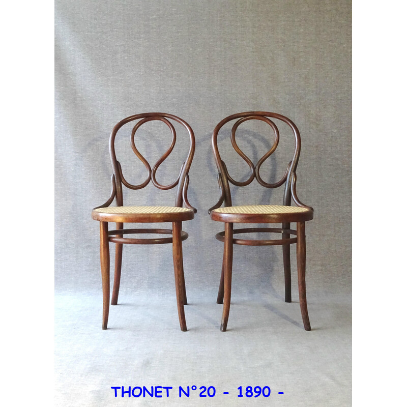 Coppia di sedie vintage Omega No. 20 di Thonet, 1985