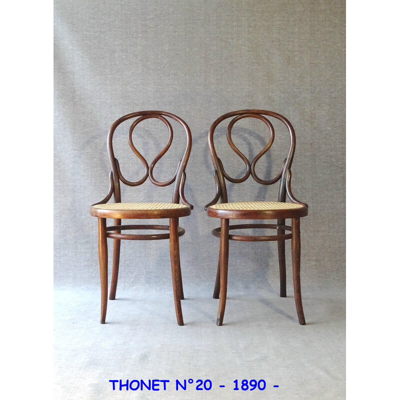 Pair of vintage Omega no20 chairs by Thonet, 1985s