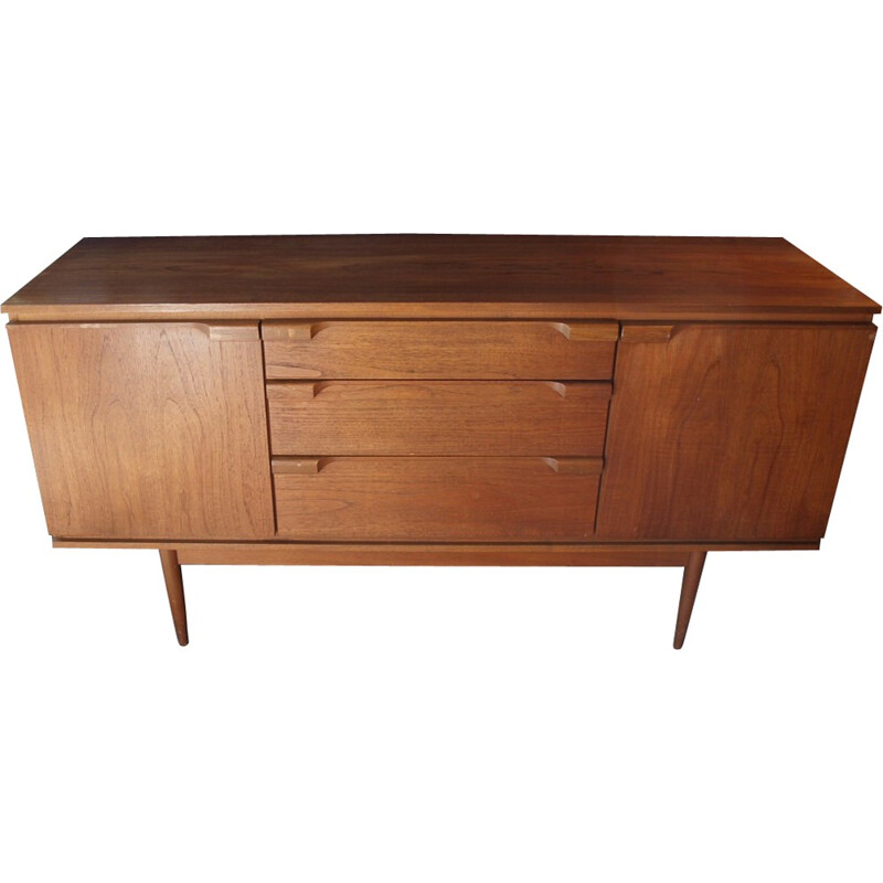 Small sideboard in teak with 3 drawers in the middle - 1960s