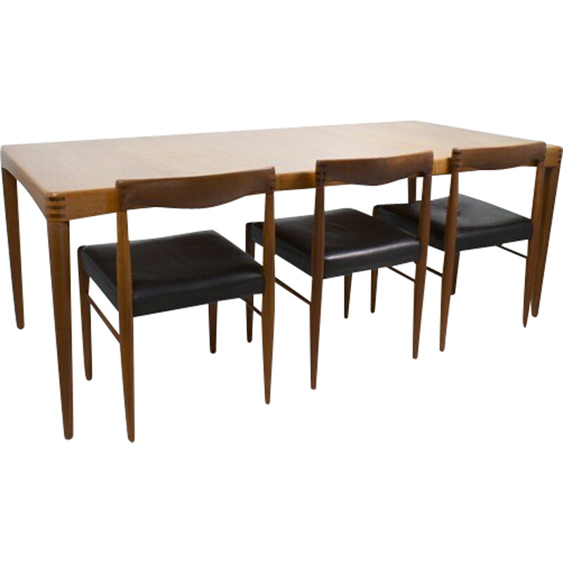 Vintage teak dining set by Henry Walter Klein for Bramin, Denmark 1960s