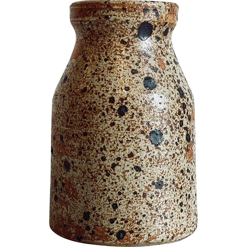 Vase vintage en grès pyrite