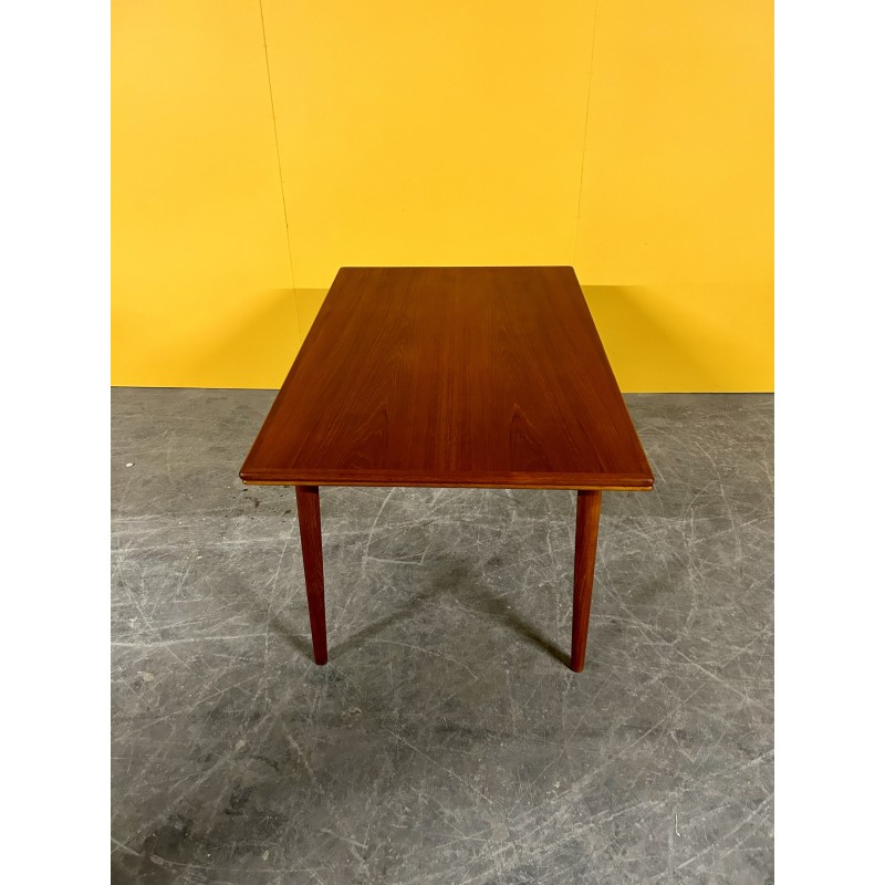 Danish vintage teak extendable dining table, 1960s