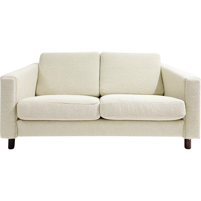 Vintage 2 seater sofa in white by Hans Wegner, Denmark 1960s