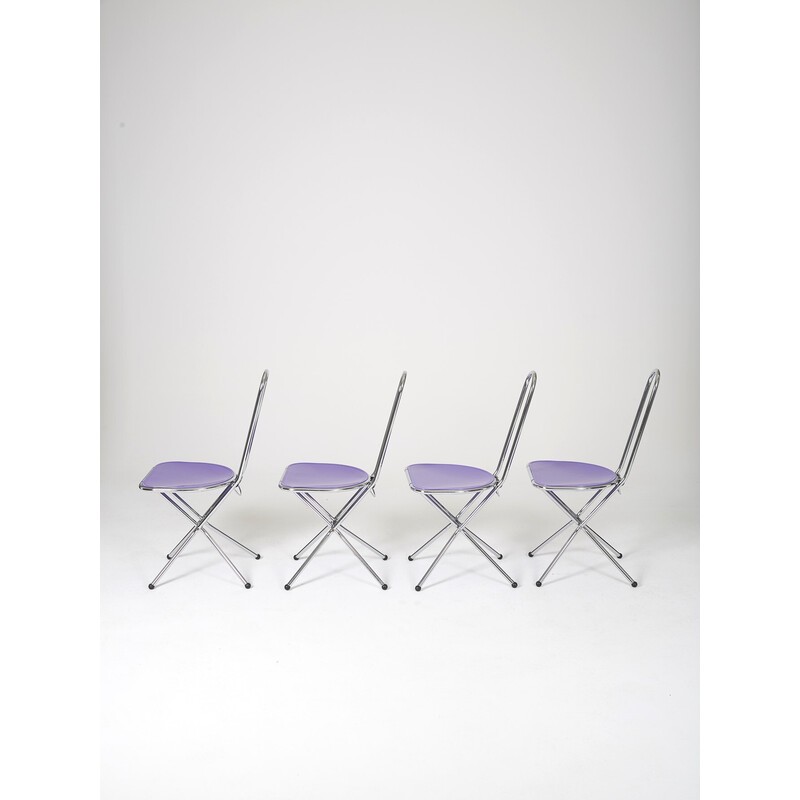 Set of 4 vintage Isak chairs by Niels Gammelgaard for Ikea, 1980